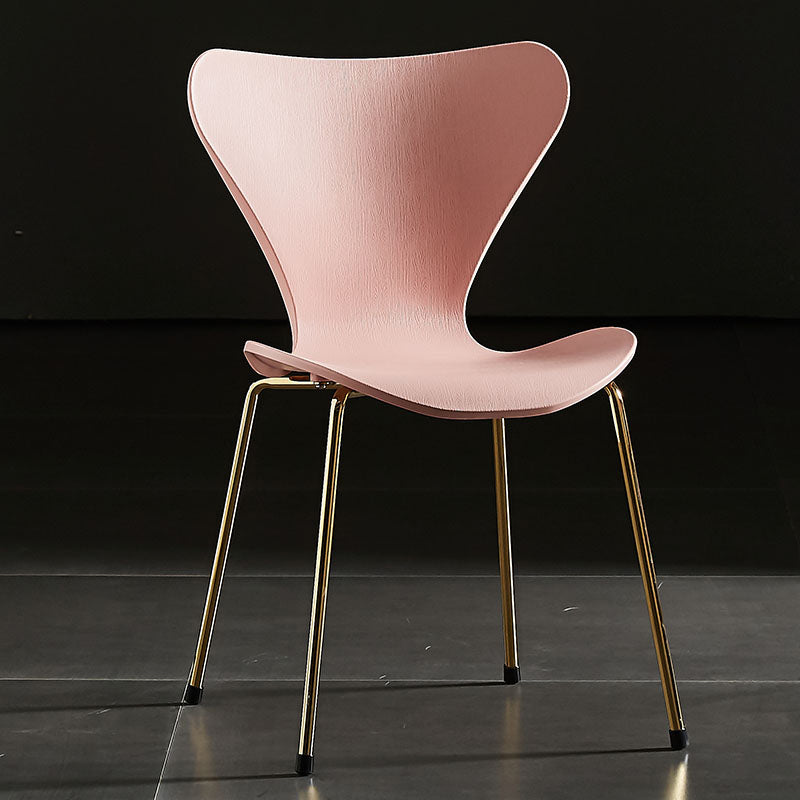 Sillas sin brazos para comedor con respaldo lateral, sillas laterales para comedor interior con patas de metal