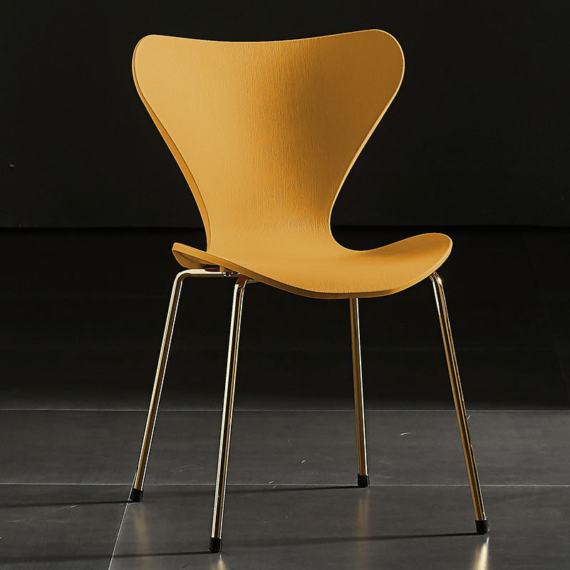 Sillas sin brazos para comedor con respaldo lateral, sillas laterales para comedor interior con patas de metal