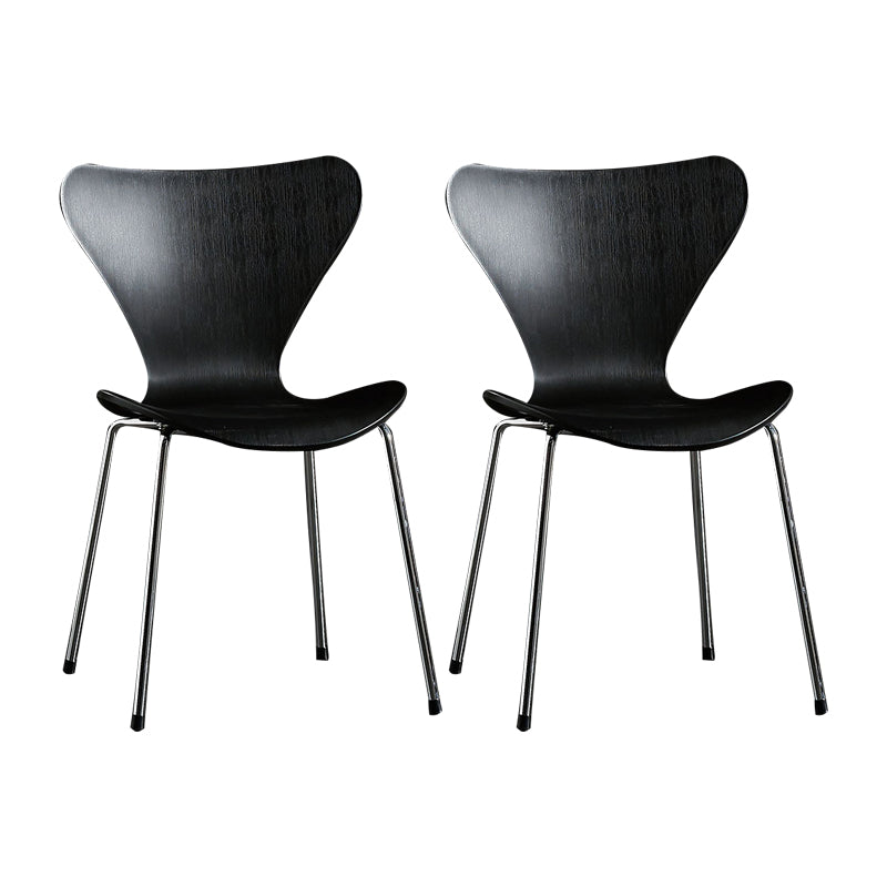 Sillas sin brazos para comedor con respaldo lateral, sillas laterales para comedor interior con patas de metal