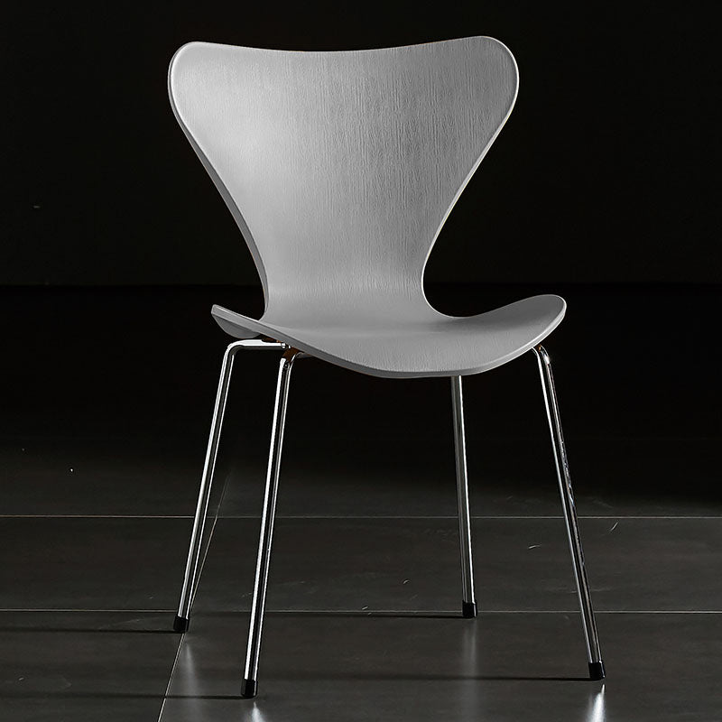 Chaises de salle à manger sans accoudoirs à oreilles, chaises d'appoint d'intérieur avec pieds en métal