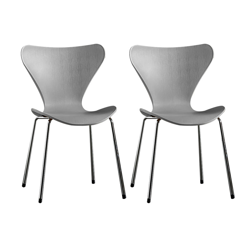 Sillas sin brazos para comedor con respaldo lateral, sillas laterales para comedor interior con patas de metal
