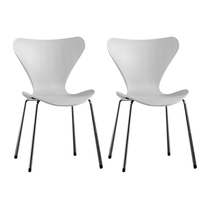 Sillas sin brazos para comedor con respaldo lateral, sillas laterales para comedor interior con patas de metal