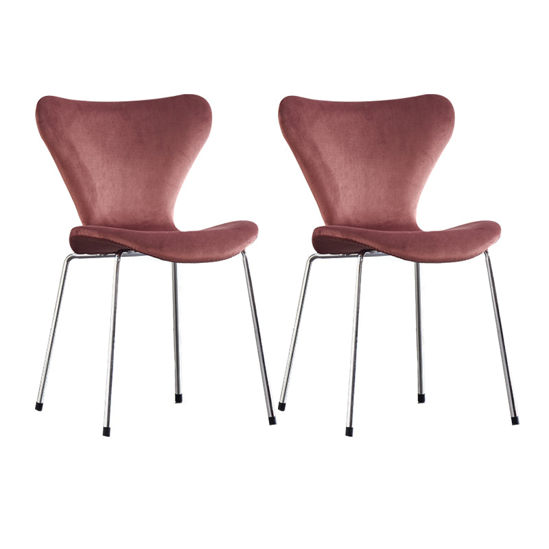 Sillas sin brazos para comedor con respaldo lateral, sillas laterales para comedor interior con patas de metal