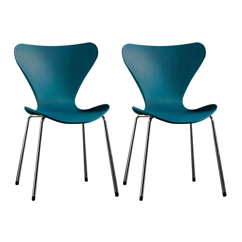 Sillas sin brazos para comedor con respaldo lateral, sillas laterales para comedor interior con patas de metal