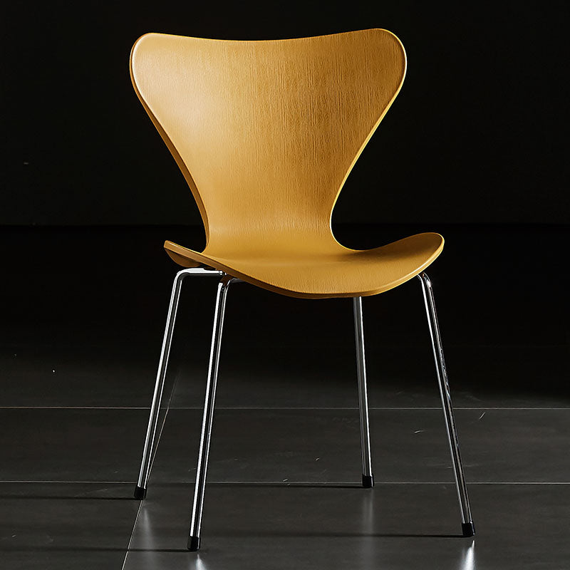 Chaises de salle à manger sans accoudoirs à oreilles, chaises d'appoint d'intérieur avec pieds en métal