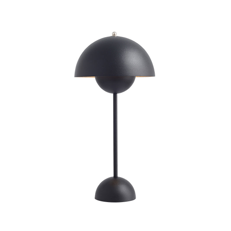 Modern Style Dome Night Table Lamp Metal 1-Light Nightstand Lamp