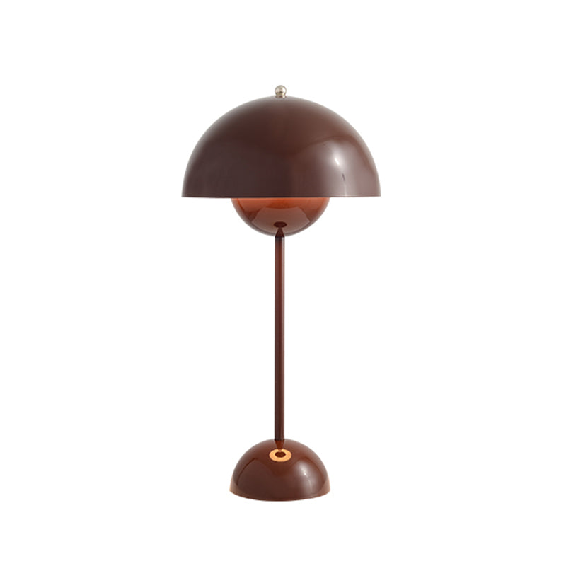 Modern Style Dome Night Table Lamp Metal 1-Light Nightstand Lamp