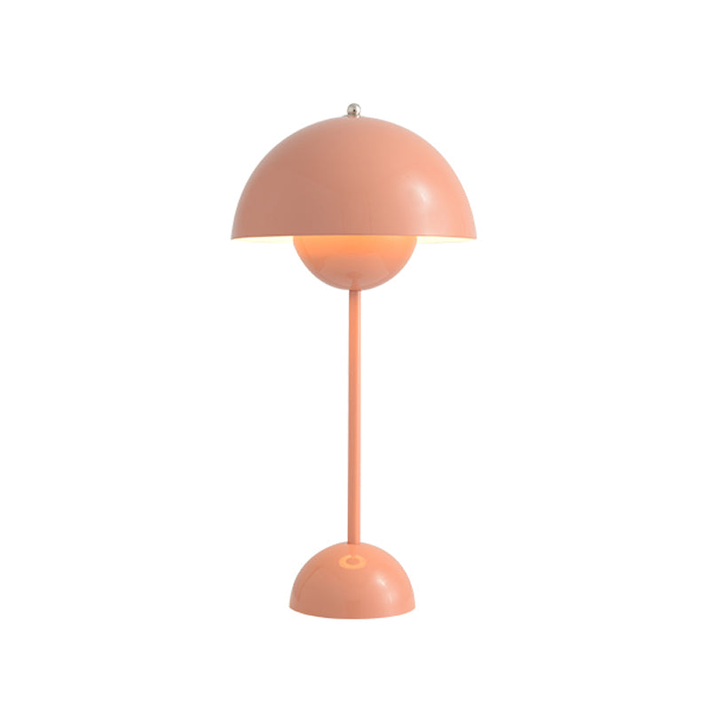 Modern Style Dome Night Table Lamp Metal 1-Light Nightstand Lamp