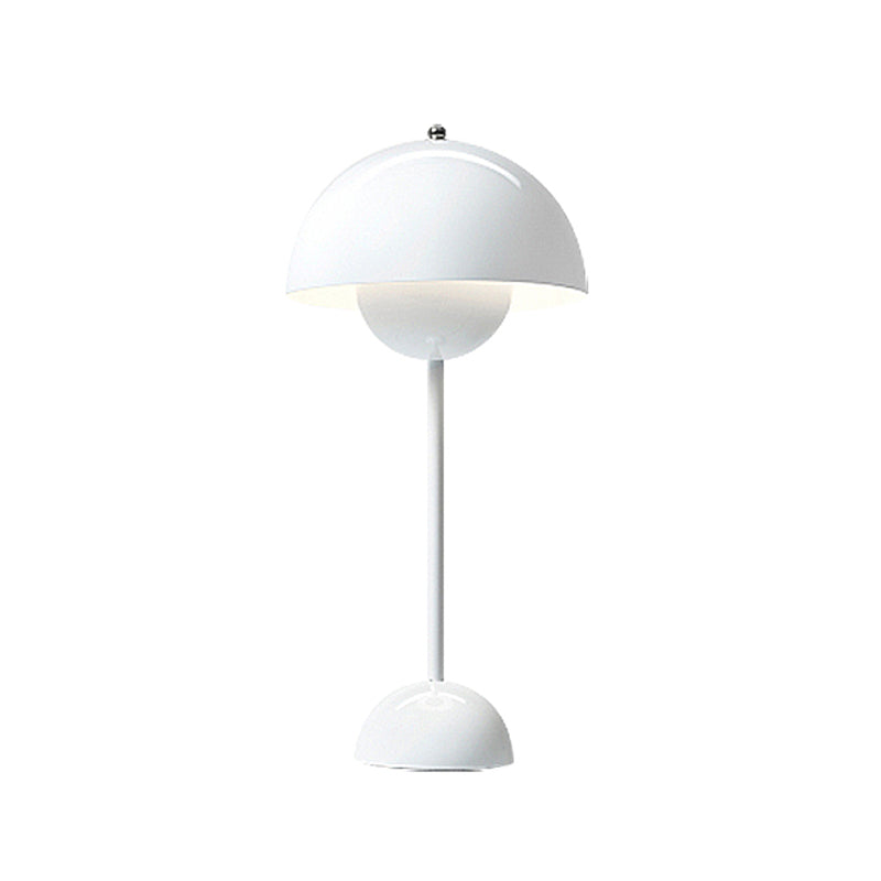 Modern Style Dome Night Table Lamp Metal 1-Light Nightstand Lamp