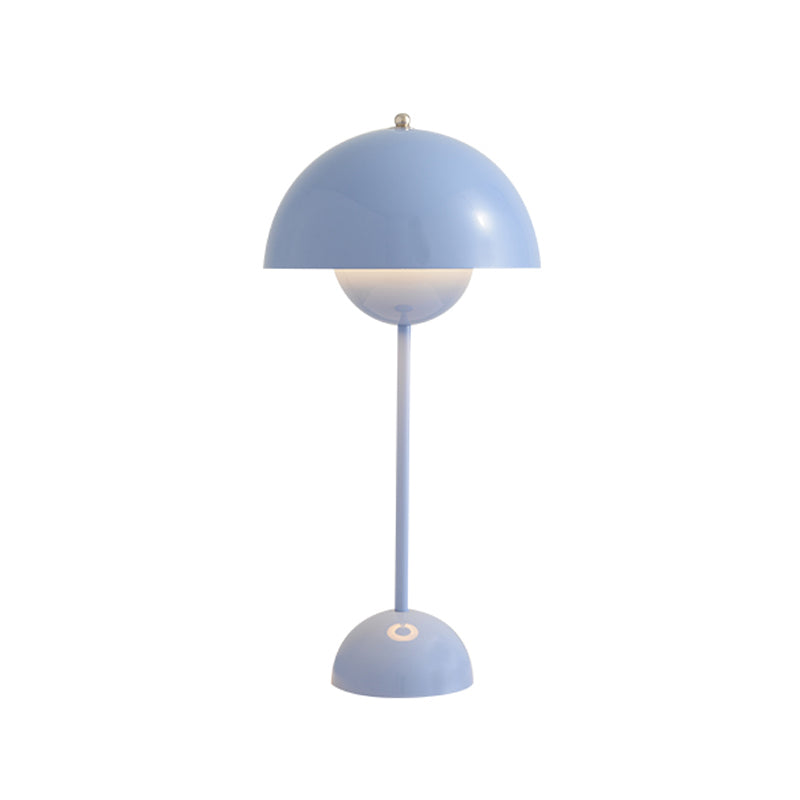 Modern Style Dome Night Table Lamp Metal 1-Light Nightstand Lamp