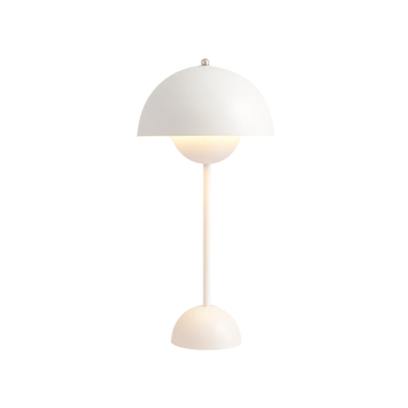 Modern Style Dome Night Table Lamp Metal 1-Light Nightstand Lamp