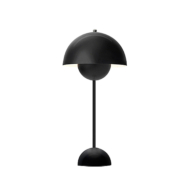 Modern Style Dome Night Table Lamp Metal 1-Light Nightstand Lamp