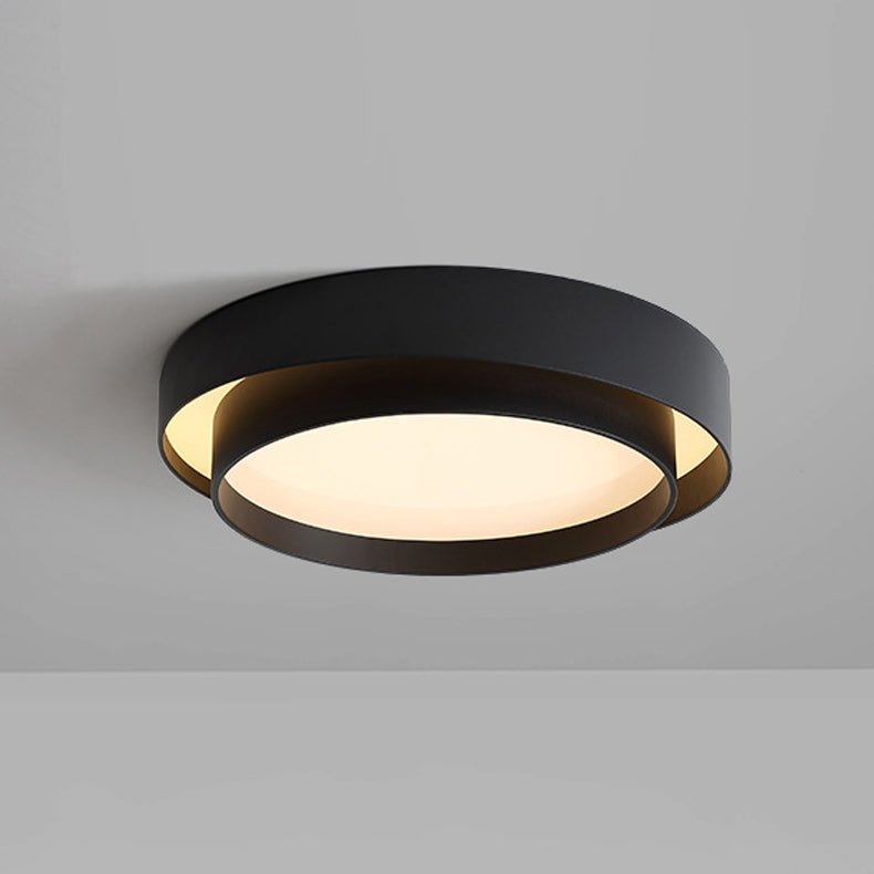Lacquered Iron LED Ceiling Light in Modern Minimalist Style Acrylic Circular Flush Mount