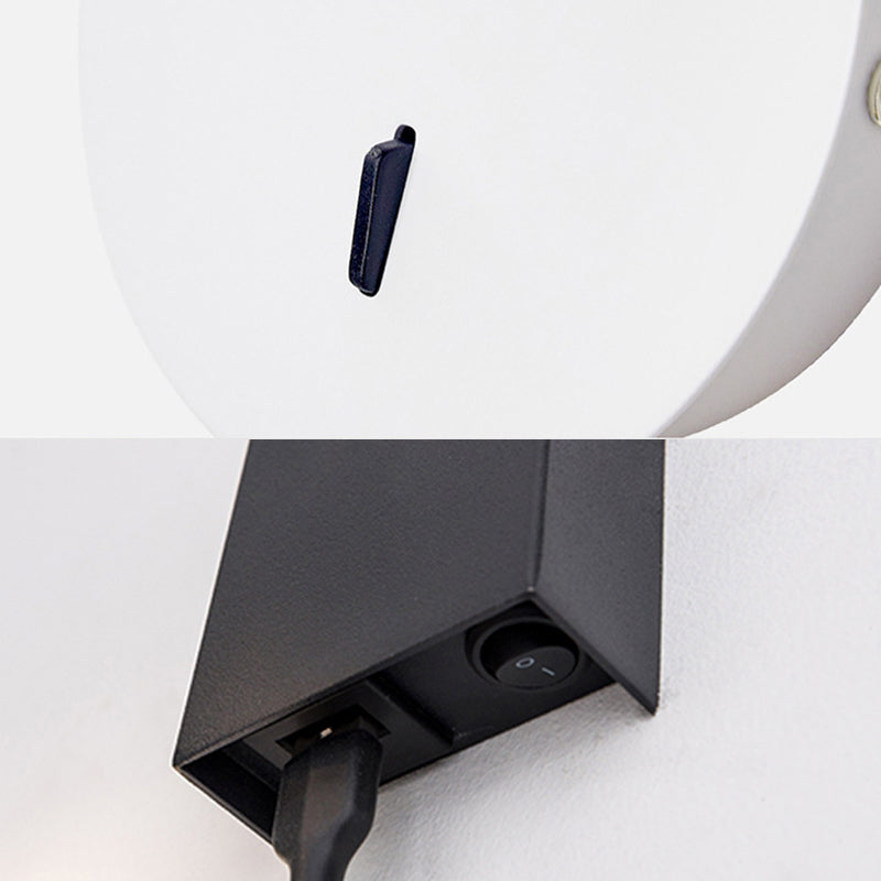 Contemporary Style Cylinder Wall Mounted Light Metal 1 Light Reading Wall Light