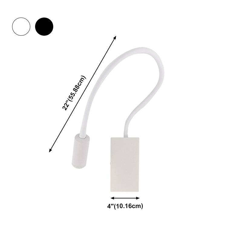 Contemporary Style Cylinder Wall Mounted Light Metal 1 Light Reading Wall Light