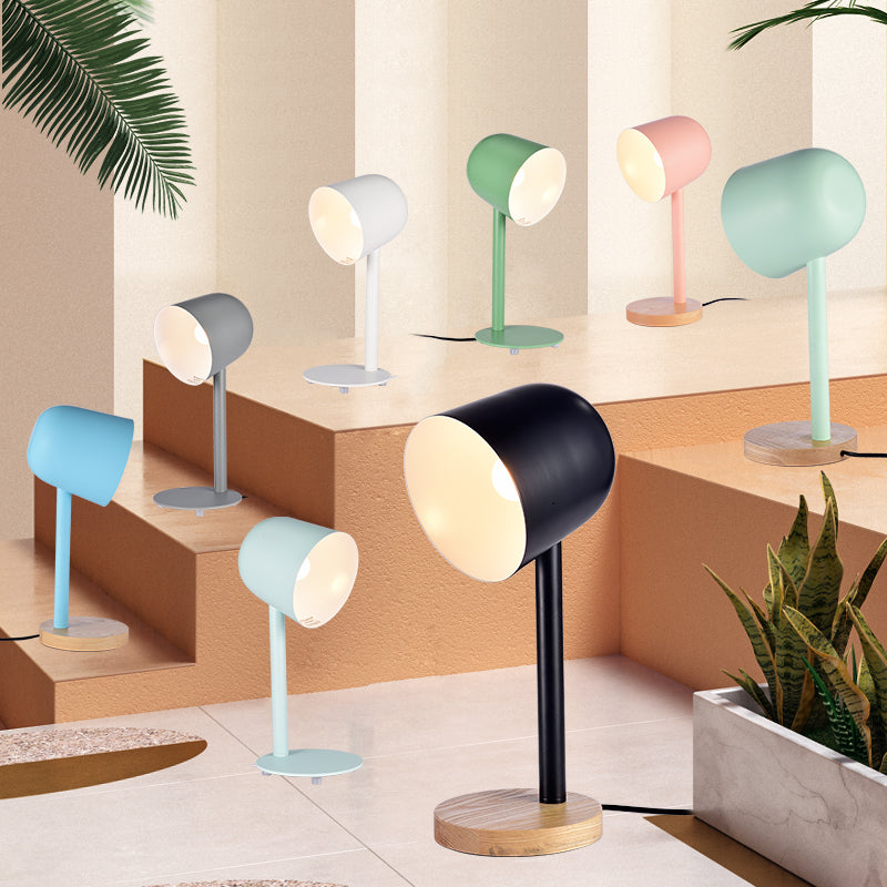 Modern Style Dome Night Table Lamp Metal 1-Light Nightstand Lamp