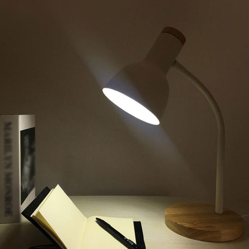 Modern Bell Shape Night Table Lamp Metal 1 Light Nightstand Lamp for Study