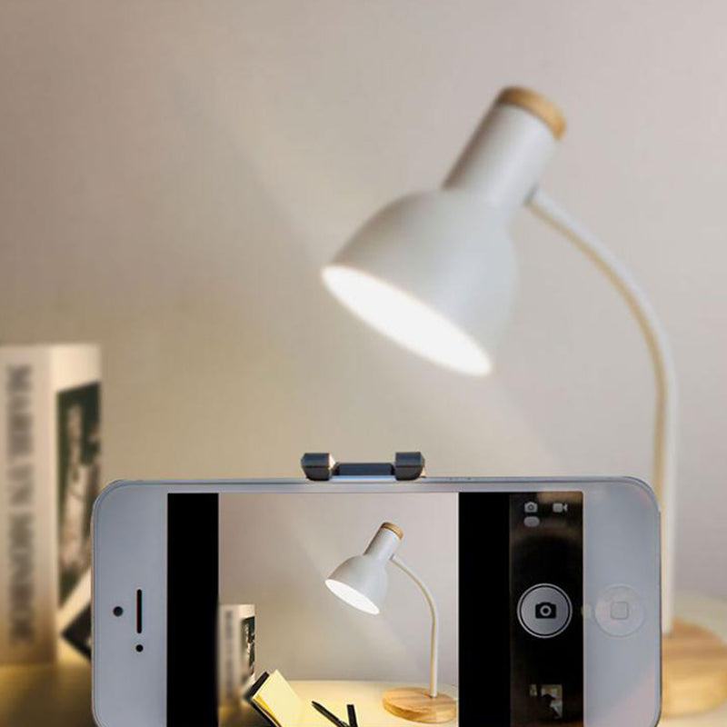 Modern Bell Shape Night Table Lamp Metal 1 Light Nightstand Lamp for Study