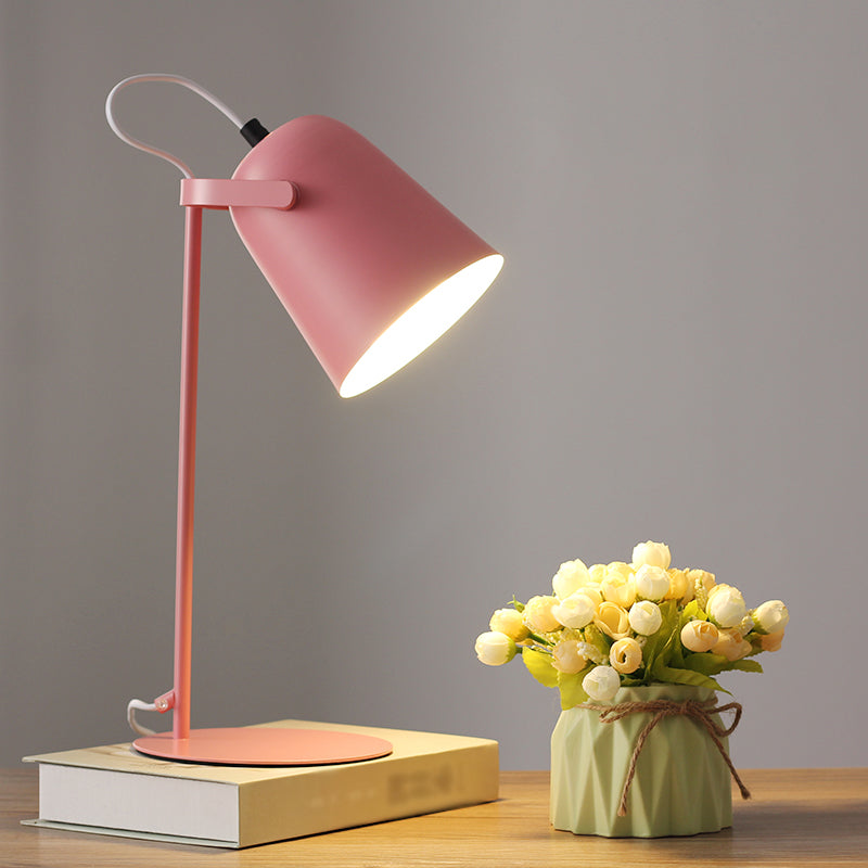 Cone 1 Light Nightstand Lamp Contemporary Metal Night Table Lamps for Bedroom