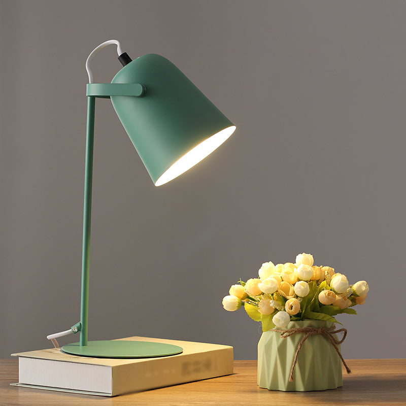 Cone 1 Light Nightstand Lamp Contemporary Metal Night Table Lamps for Bedroom
