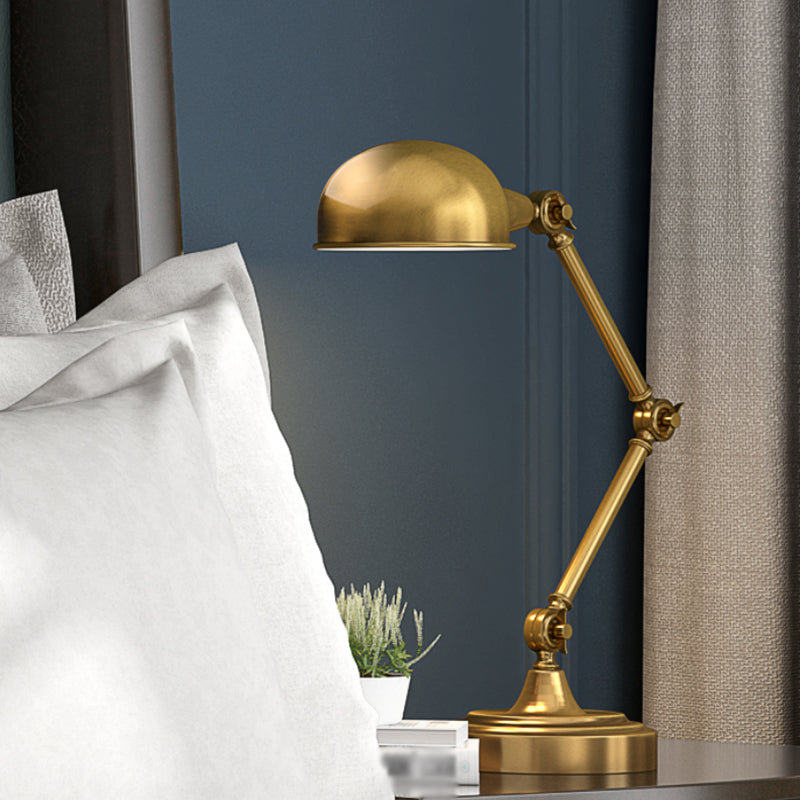 Dome 1 Light Nightstand Lamp Mid Century Metal Night Table Lamps