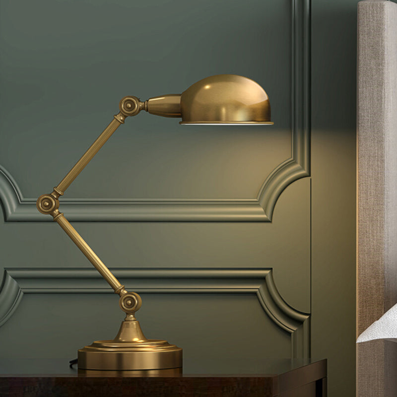 Dome 1 Light Nightstand Lamp Mid Century Metal Night Table Lamps