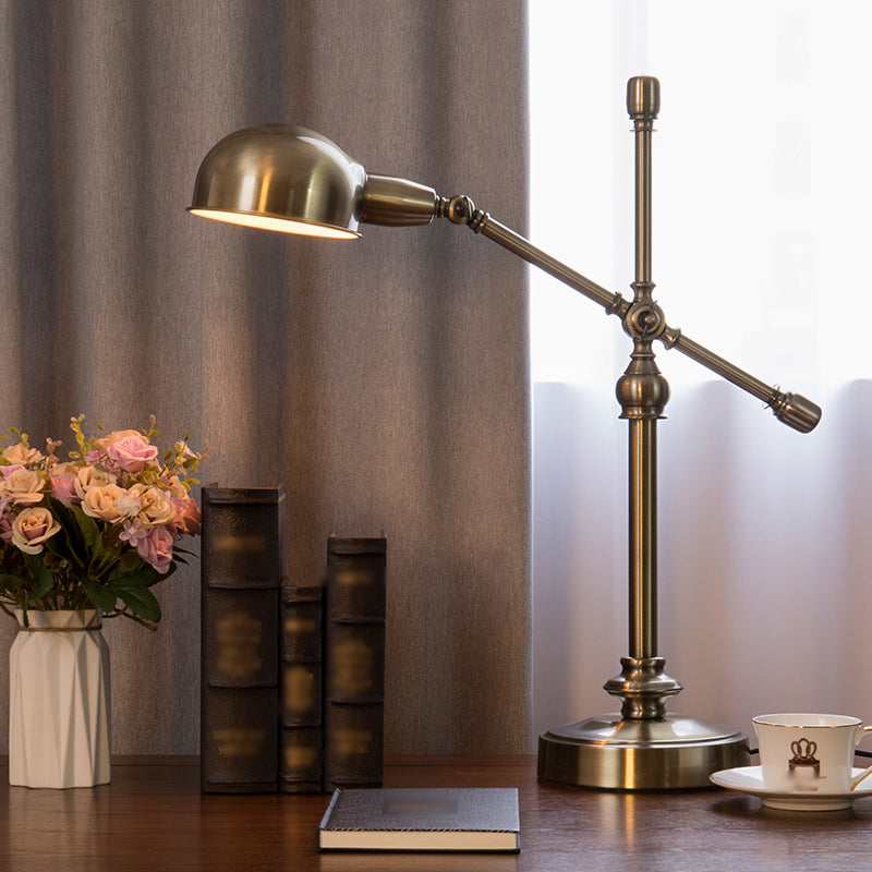 Dome 1 Light Nightstand Lamp Mid Century Metal Night Table Lamps