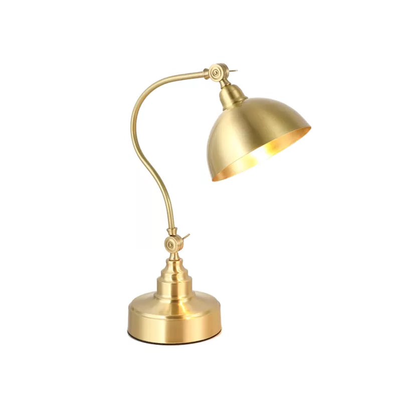 Dome 1 Light Nightstand Lamp Mid Century Metal Night Table Lamps
