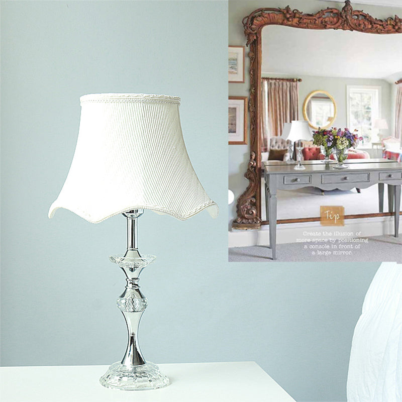 1 hoofd eetkamer tafel licht modern witte kleine bureaubriek met bel -stofschaduw