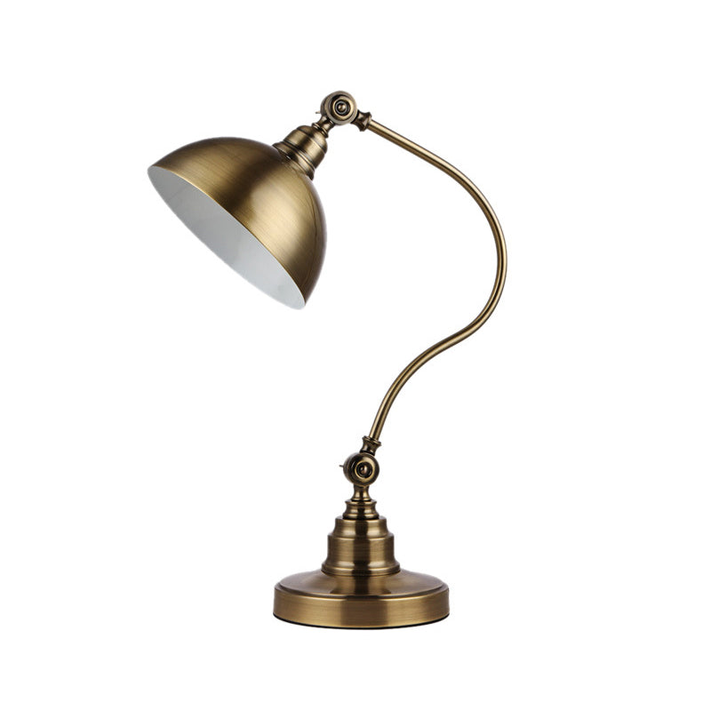 Dome 1 Light Table Lamp Mid Century Metal Night Table Lamps for Bedroom