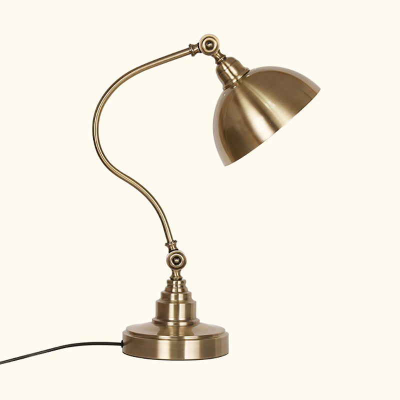 Dome 1 Light Table Lamp Mid Century Metal Night Table Lamps for Bedroom