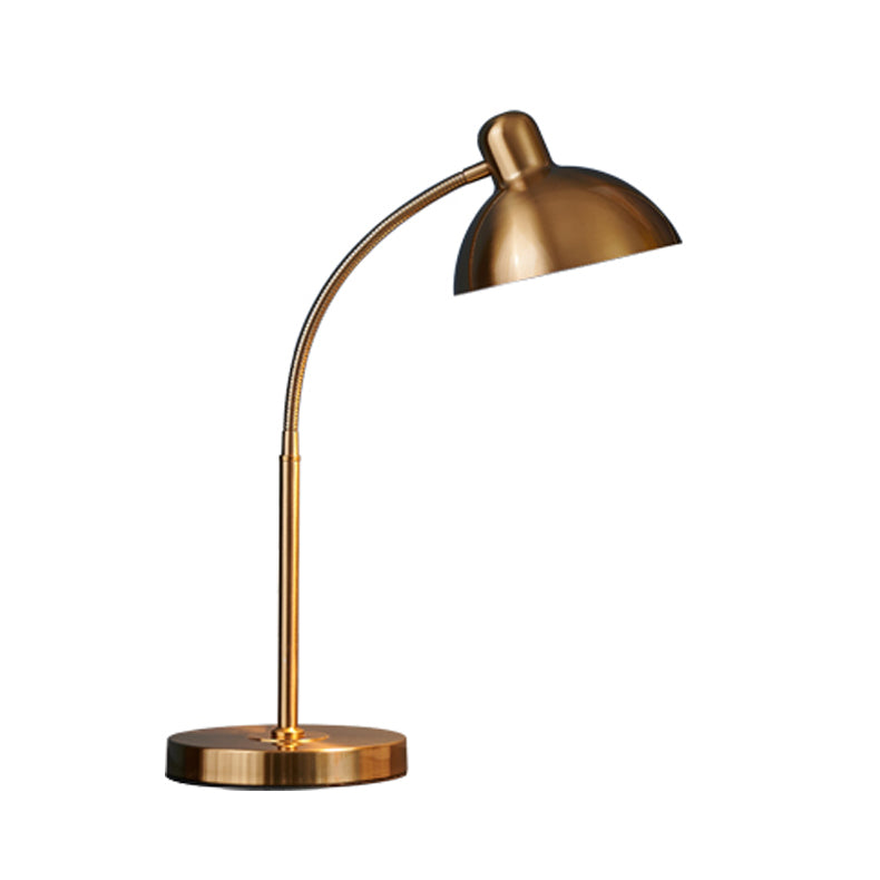 Dome 1 Light Table Lamp Mid Century Modern Metal Night Table Lamps for Study Room