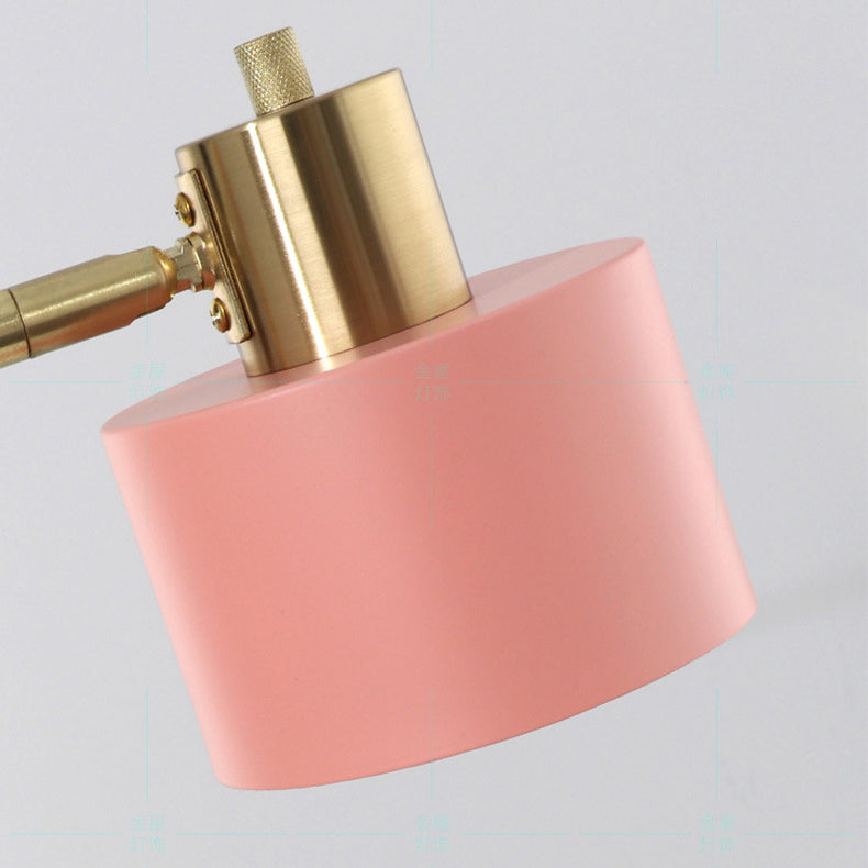 Lampade da comodino moderne in metallo con lampada da tavolo a 1 luce per camera da letto