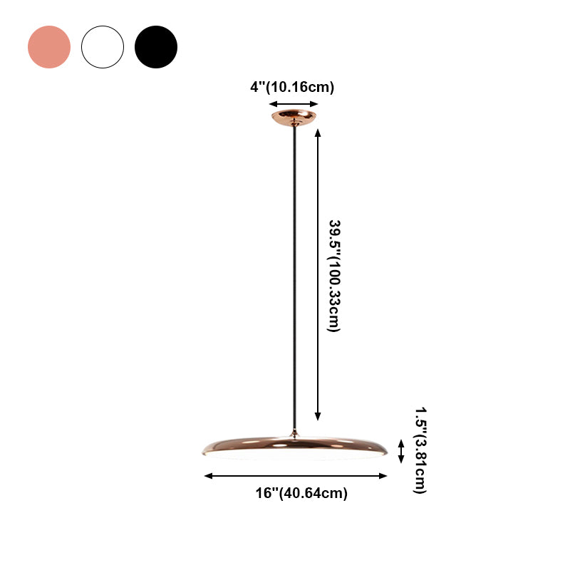 Electroplate Metal LED Hanging Lamp in Modern Style Acrylic Circular Pendant Light for Dining Room