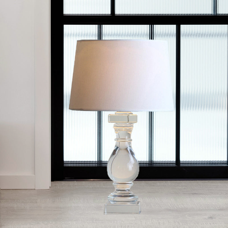 Vase tissu task lampe contemporaine Crystal Crystal 1 Livre de lecture de tête Lumière en blanc