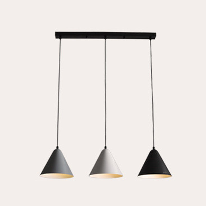 Moderne creatieve kegel hanger licht smeedijzeren macaron hangende lamp voor eetkamer