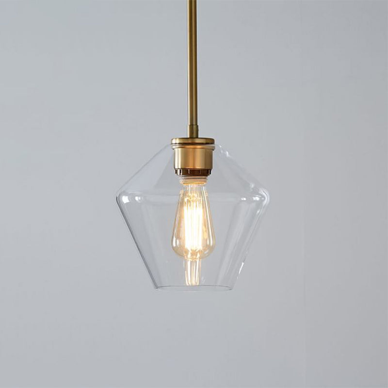 Lakte enkele hanglamp in moderne creatieve stijl glazen geometrische hanglamp