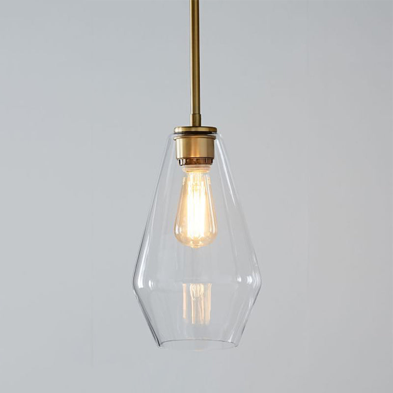 Lakte enkele hanglamp in moderne creatieve stijl glazen geometrische hanglamp