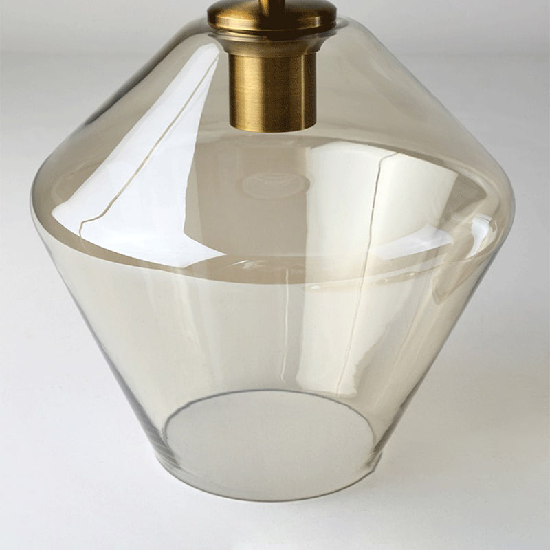 Lakte enkele hanglamp in moderne creatieve stijl glazen geometrische hanglamp