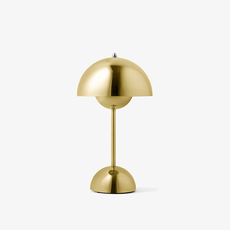 Modern Style Dome Night Table Lamp Metal One Light Nightstand Lamp
