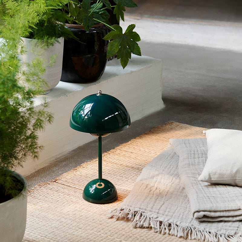 Modern Style Dome Night Table Lamp Metal One Light Nightstand Lamp