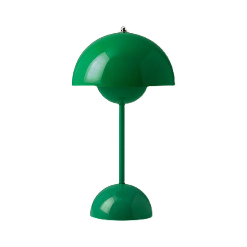 Modern Style Dome Night Table Lamp Metal One Light Nightstand Lamp