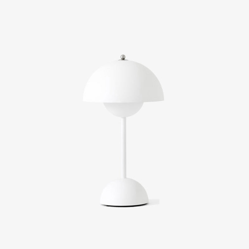 Modern Style Dome Night Table Lamp Metal One Light Nightstand Lamp