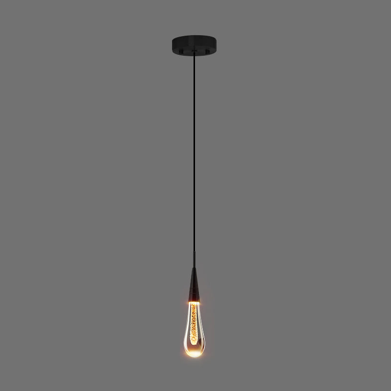 Aluminium LED hanglamp in moderne luxe stijl kristal traanhanglamp voor slaapkamer
