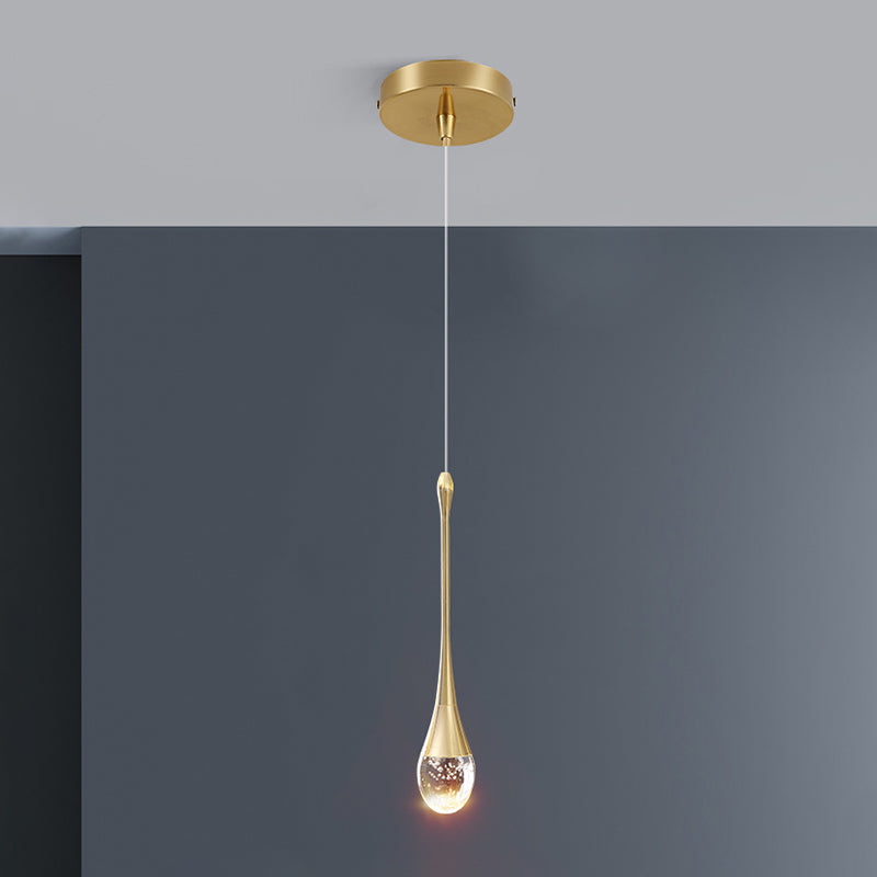 Aluminium LED hanglamp in moderne luxe stijl kristal traanhanglamp voor slaapkamer