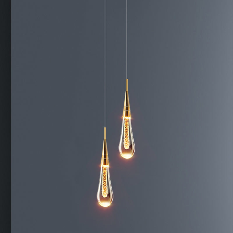 Aluminium LED hanglamp in moderne luxe stijl kristal traanhanglamp voor slaapkamer