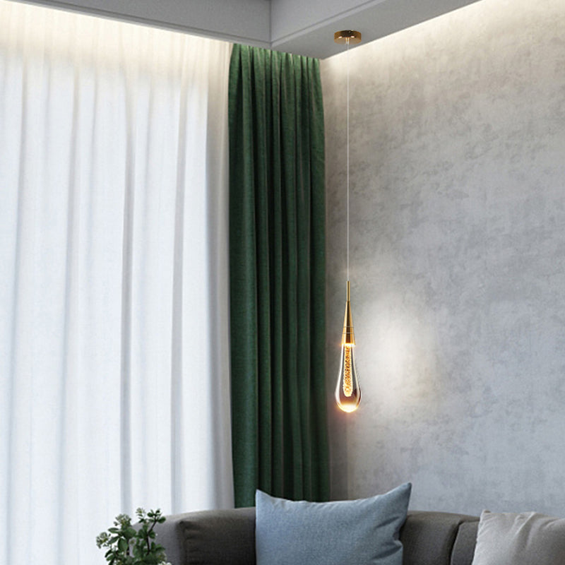 Aluminium LED hanglamp in moderne luxe stijl kristal traanhanglamp voor slaapkamer