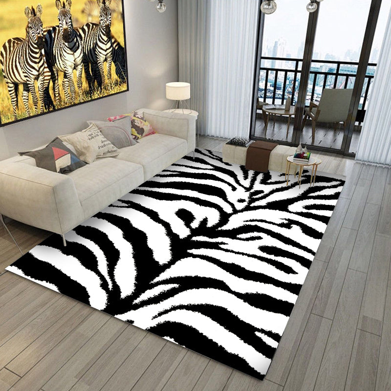 Natural Leopard Printed Rug Polyester Indoor Carpet Non-Slip Backing Area Carpet for Living Room