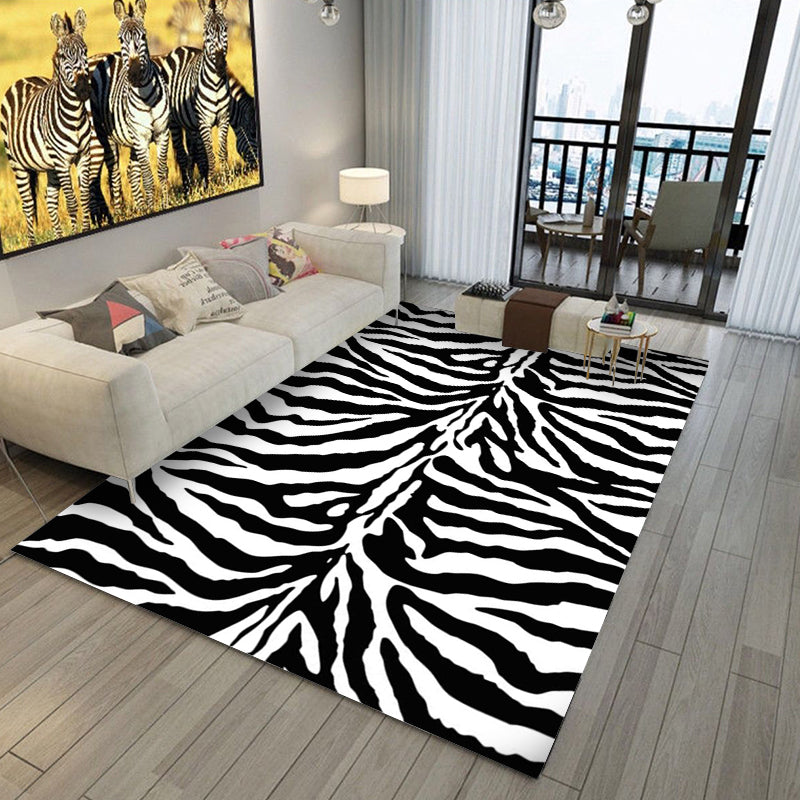 Natural Leopard Printed Rug Polyester Indoor Carpet Non-Slip Backing Area Carpet for Living Room