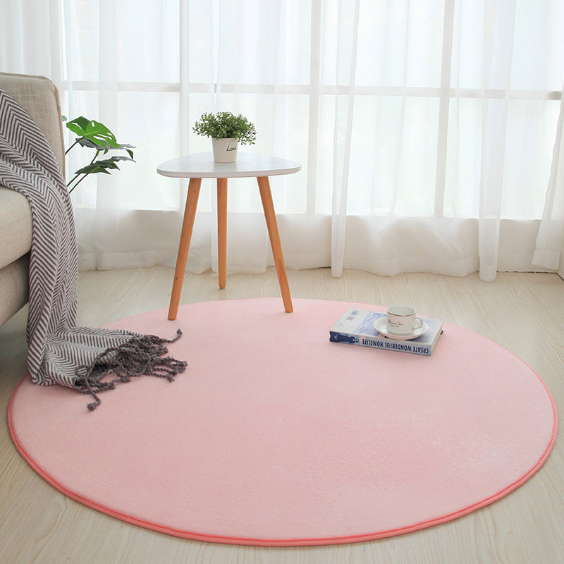 Green Living Room Area Rug Modern Polyester Area Carpet Anti-Slip Easy Care Rug